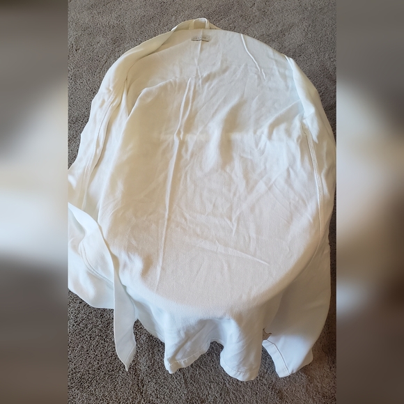 Frette white waffel weave kimono robe, size XL - Picture 4 of 8